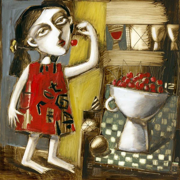 Girl Eating Cherries Girl Eating Cherries