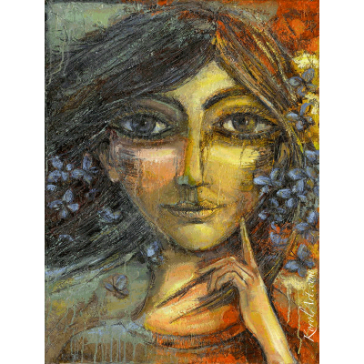 Portrait with Butterflies