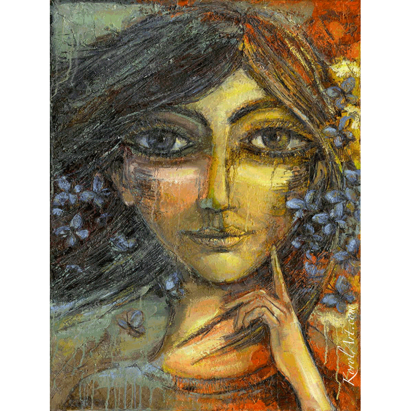 Portrait with Butterflies Portrait with Butterflies